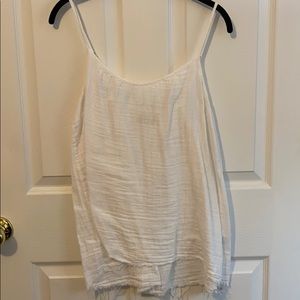 White flowy tank top